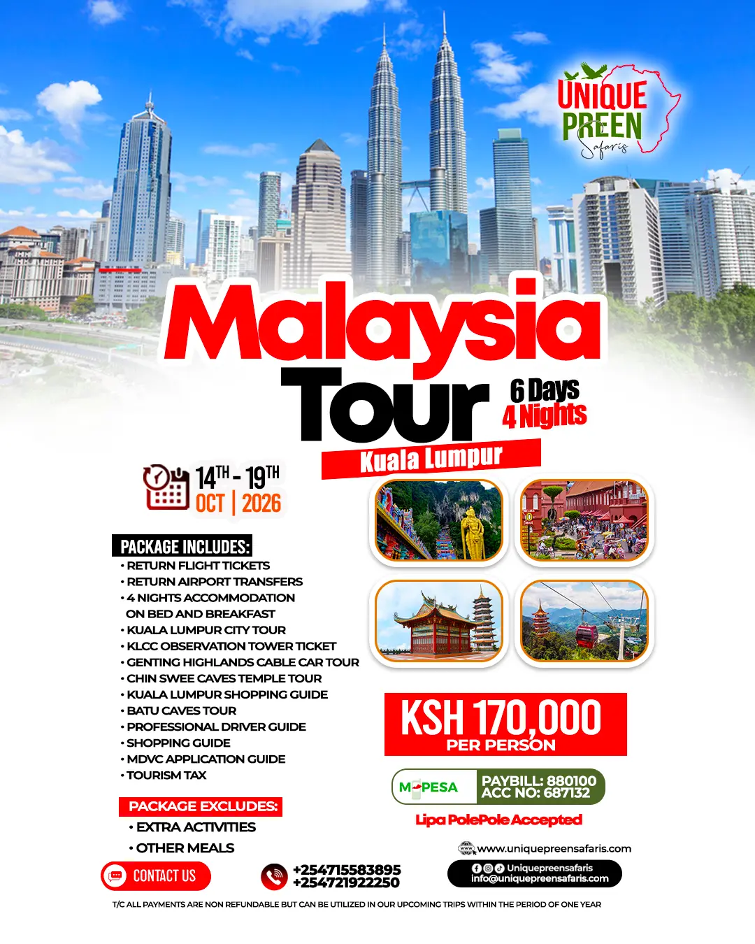 6 Days 4 Nights Malaysia Tour