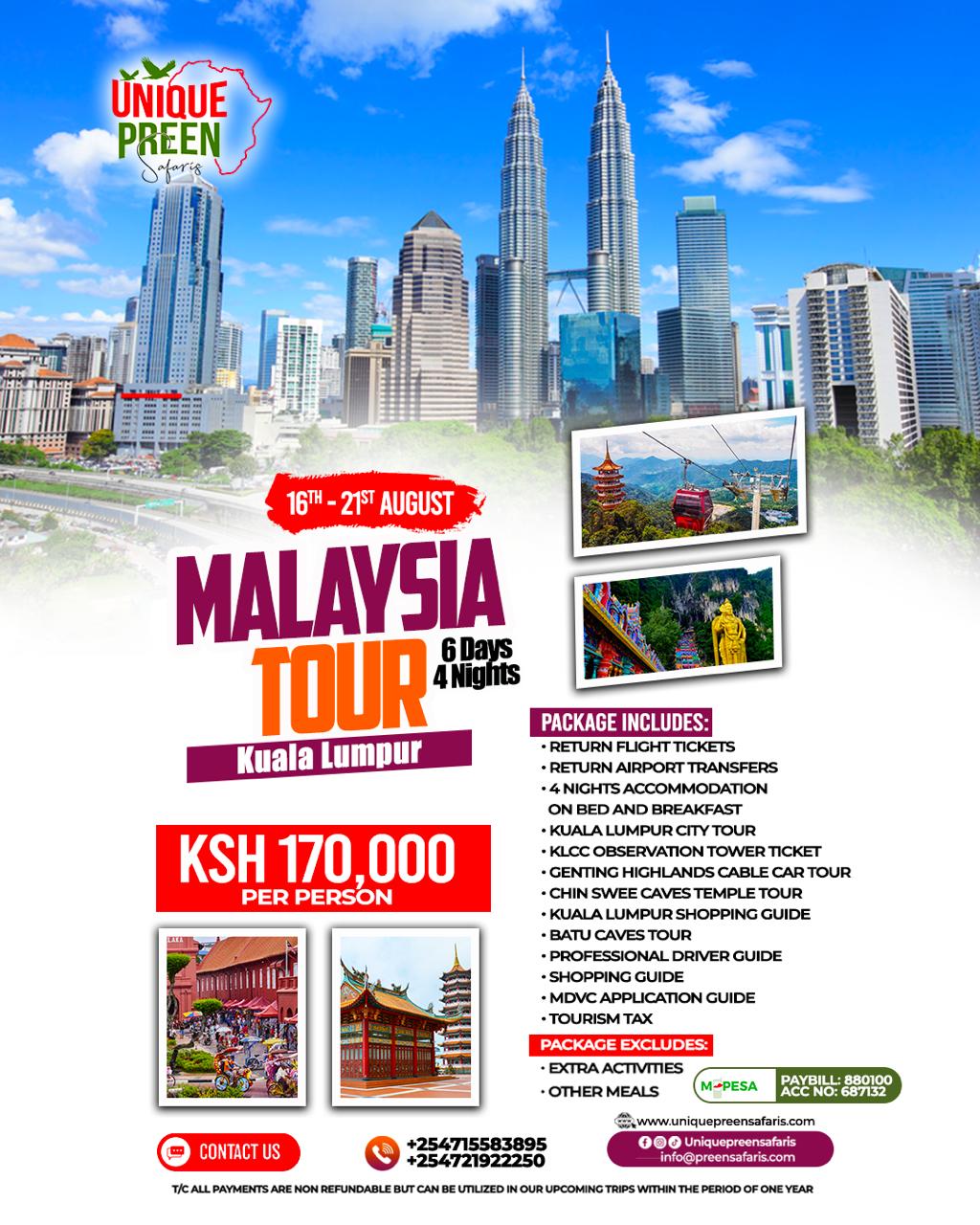 6 Days 5 Nights Malaysia Tour
